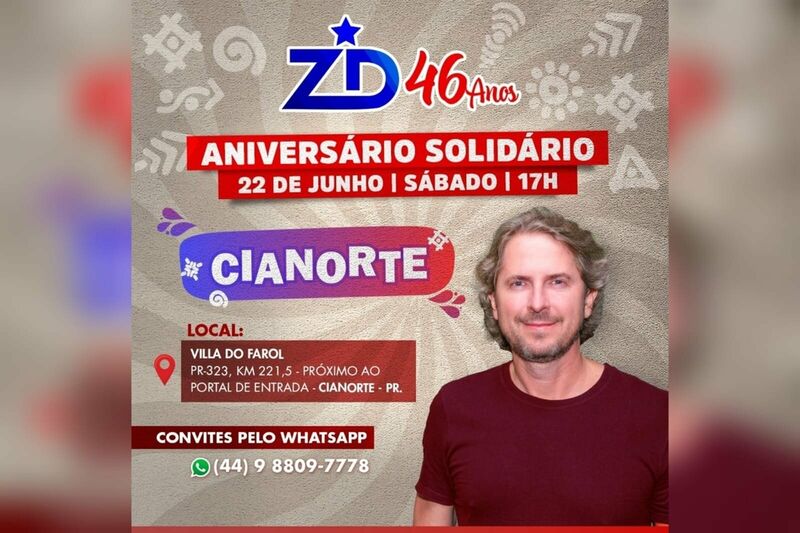 Vem aí: Festa de aniversário solidária de Zeca Dirceu