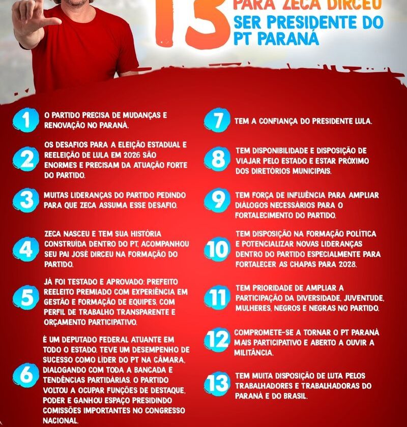 O PT PARANÁ MAIS PERTO DE VOCÊ!