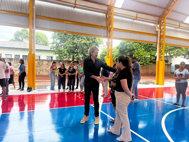 Mais de 230 crianças já aproveitam quadra coberta em Tapejara, fruto de emenda de mais de R$ 660 mil de Zeca Dirceu